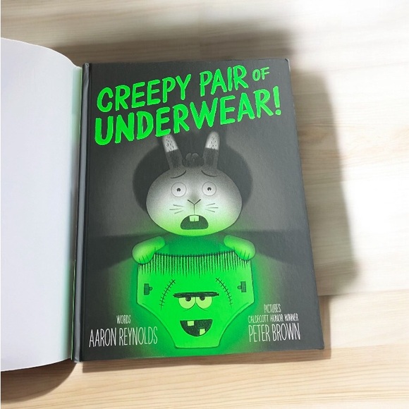 2/$25 NEW Creepy Pair of Underwear! Jasper Rabbit Hard Cover Picture Book - Picture 7 of 11
